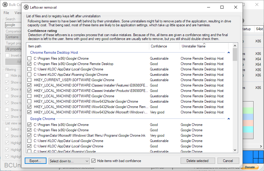 Leftover scan prompt dialog