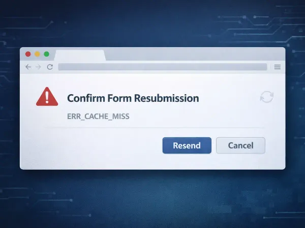 Fix ERR_CACHE_MISS Chrome Form Resubmission Error